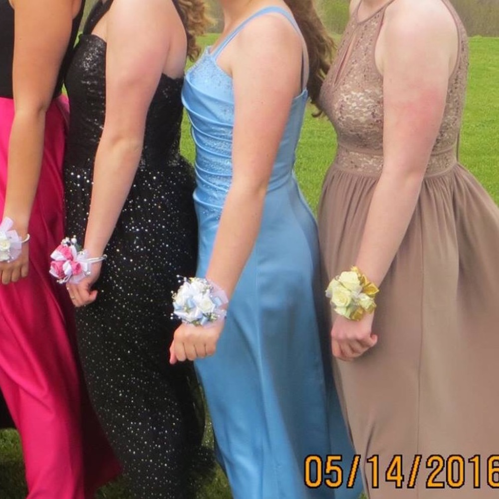 Alfred Angelo Light-Blue A-line Prom Dress - Picture 6 of 7